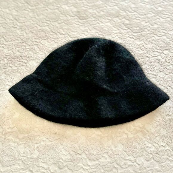Angora/Wool Fuzzy Bucket Hat Bowler Hat - Picture 6 of 7